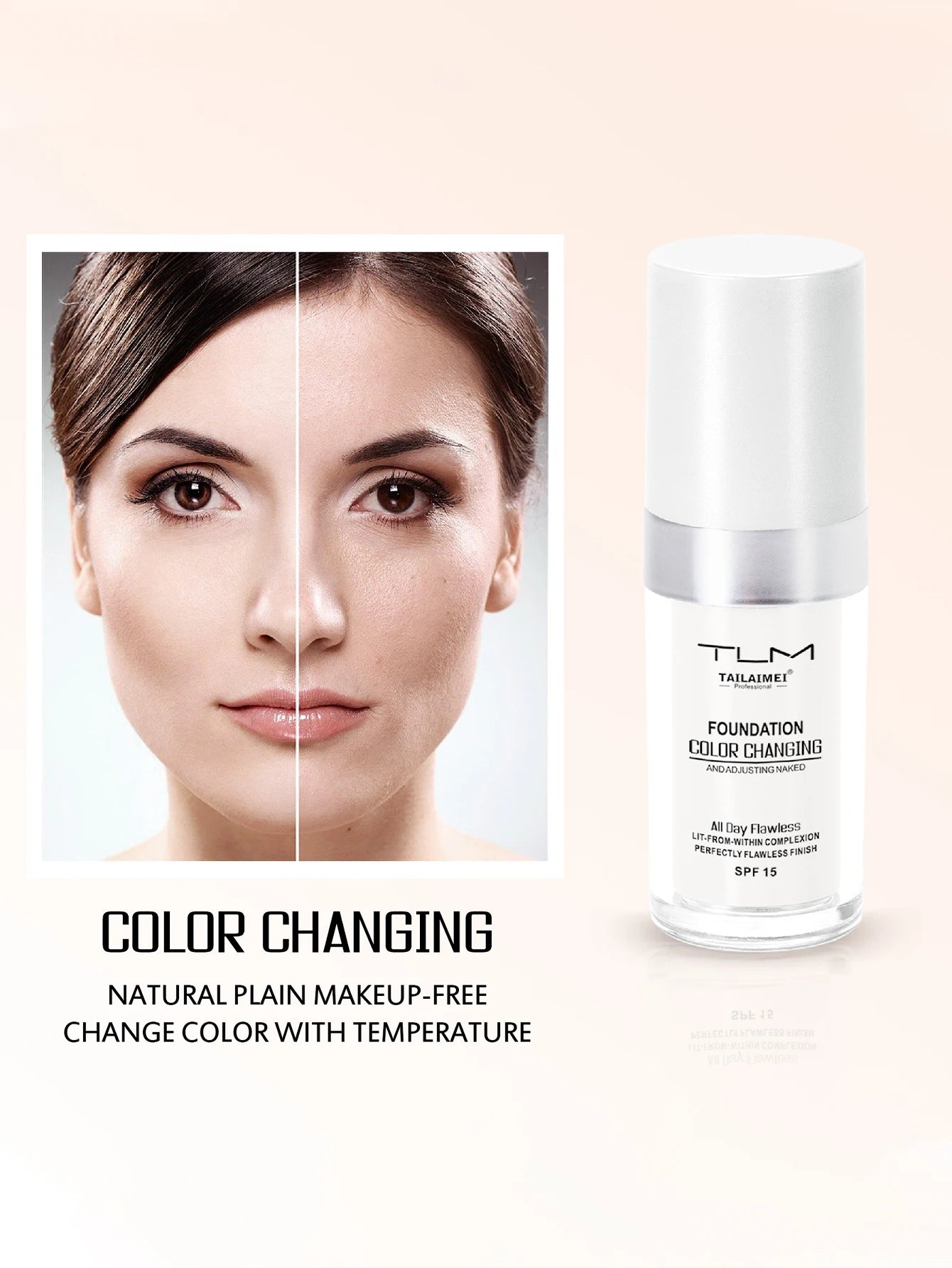 TLM Magic Color-Changing Foundation SPF 15-30mL For All Skin Tones